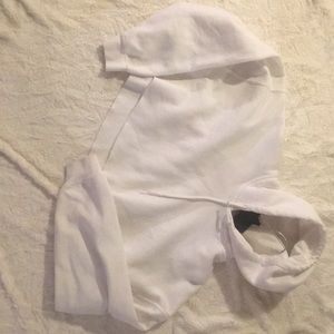 All white crop sweatshirt